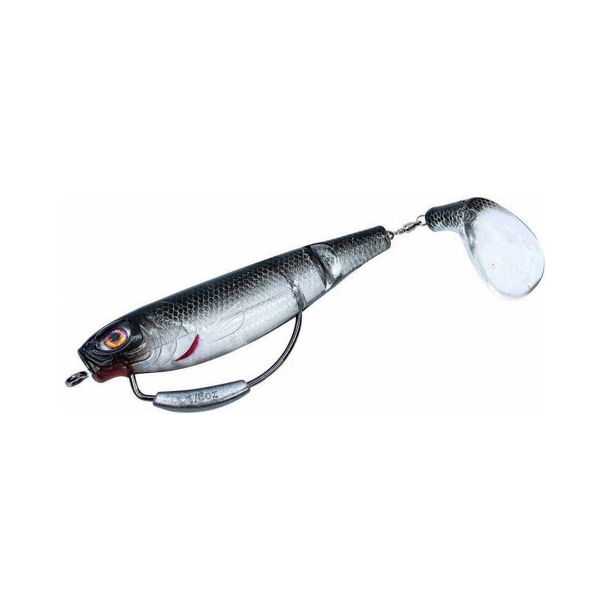 Chasebait Swinger Weedless Soft Plastic Lure 90mm Mullet, Mullet, bcf_hi-res